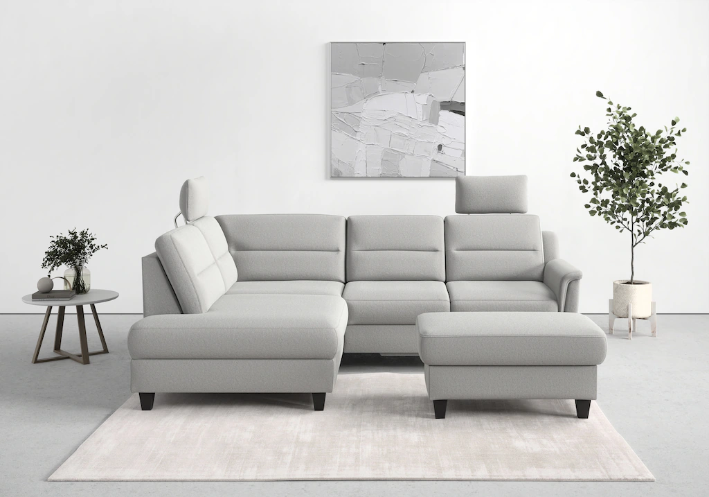 Bild von sit&more Ecksofa "Farö L-Form", inklusive Federkern, wahlweise mit Bettfunktion und Bettkasten