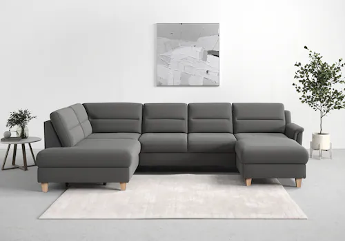 Bild von sit&more Wohnlandschaft "Farö U-Form", inklusive Federkern, wahlweise mit Bettfunktion und Bettkasten