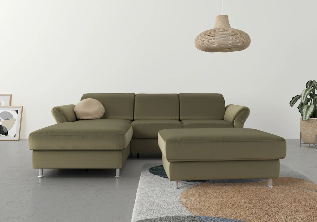 Bild von sit&more Ecksofa "Apulia L-Form", wahlweise Bettfunktion, Bettkasten und Kopf- und Armteilverstellung