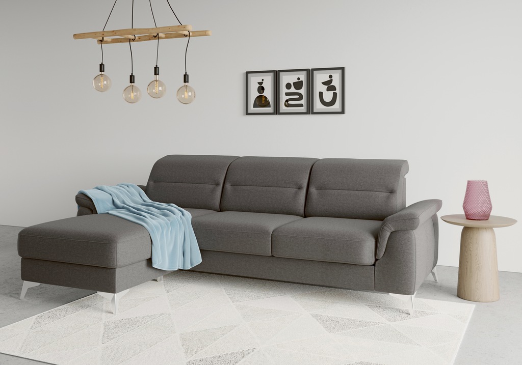 Bild von sit&more Ecksofa "Sinatra L-Form", mit Recamiere, optinal mit Kopfteilverstellung und Armteilfunktion