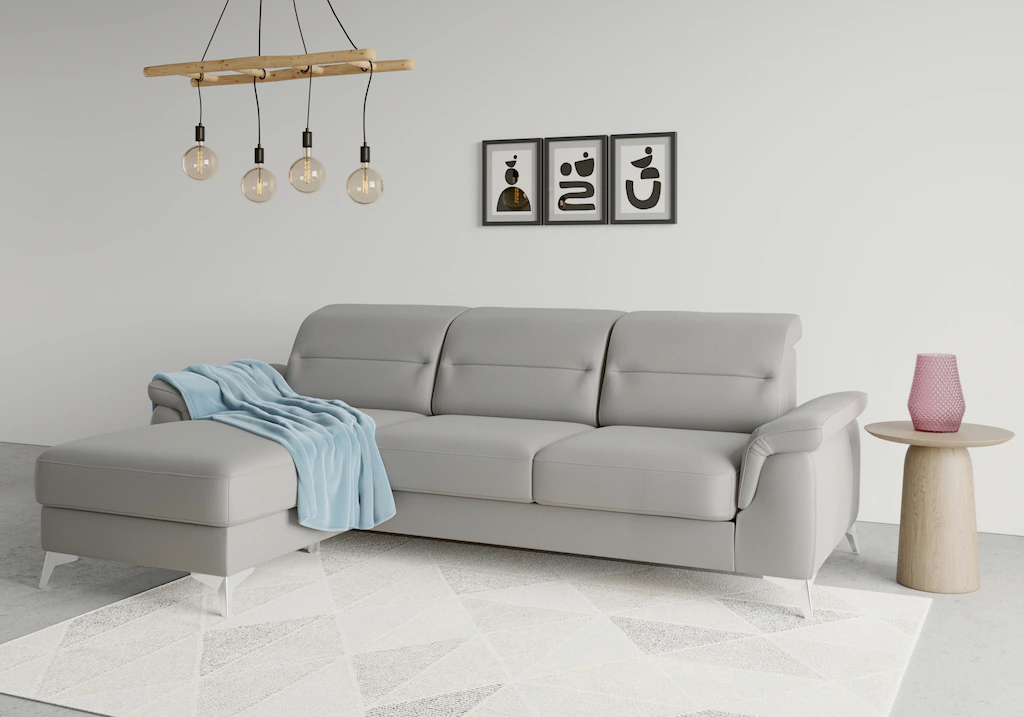 Bild von sit&more Ecksofa "Sinatra L-Form", mit Recamiere, optinal mit Kopfteilverstellung und Armteilfunktion