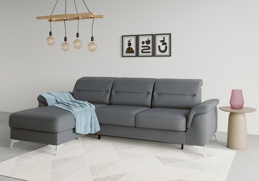 Bild von sit&more Ecksofa "Sinatra L-Form", mit Recamiere, optinal mit Kopfteilverstellung und Armteilfunktion