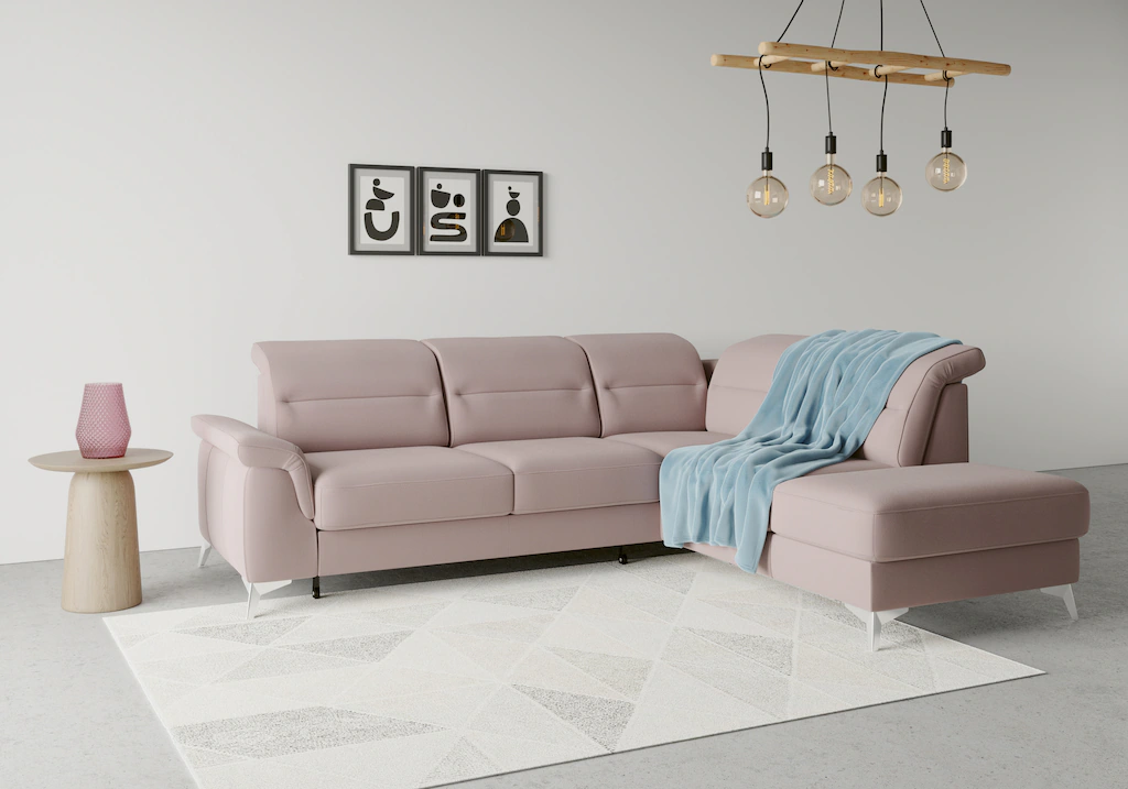 Bild von sit&more Ecksofa "Sinatra L-Form", mit Ottomane, optional mit Kopfteilverstellung und Armteilfunktion