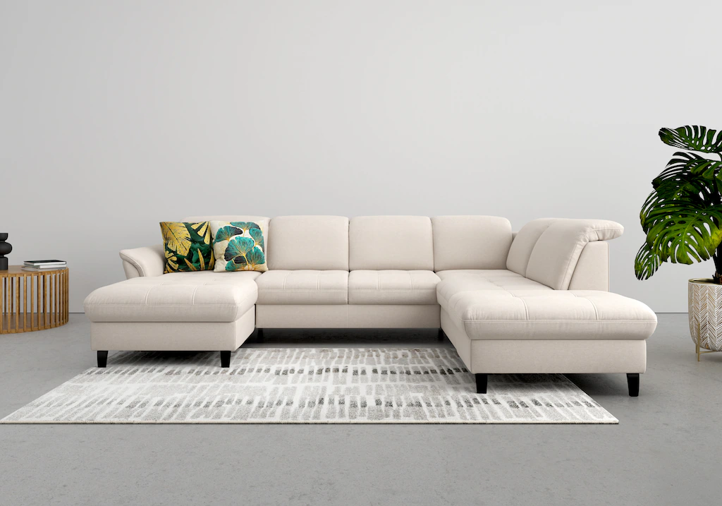 Bild von sit&more Wohnlandschaft "Maggiore U-Form", wahlweise mit Kopfteilverstellung, Bettfunktion und Stauraum