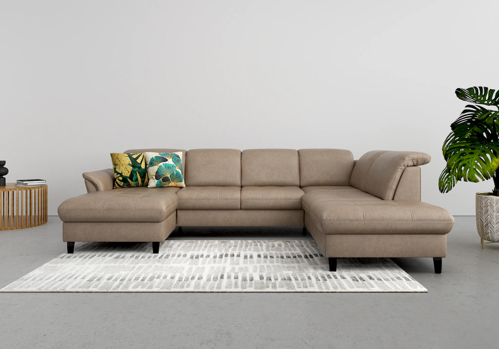 Bild von sit&more Wohnlandschaft "Maggiore U-Form", wahlweise mit Kopfteilverstellung, Bettfunktion und Stauraum