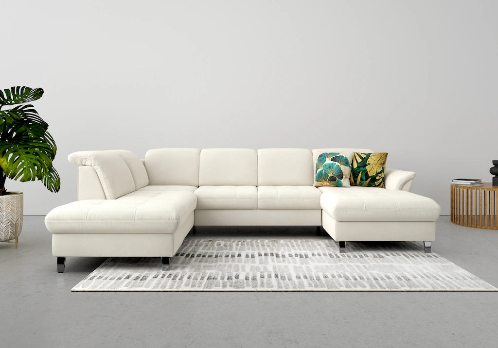 Bild von sit&more Wohnlandschaft "Maggiore U-Form", wahlweise mit Kopfteilverstellung, Bettfunktion und Stauraum