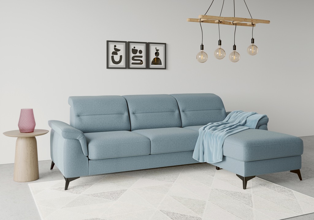 Bild von sit&more Ecksofa "Sinatra L-Form", mit Recamiere, optional mit Kopfteilverstellung und Armteilfunktion