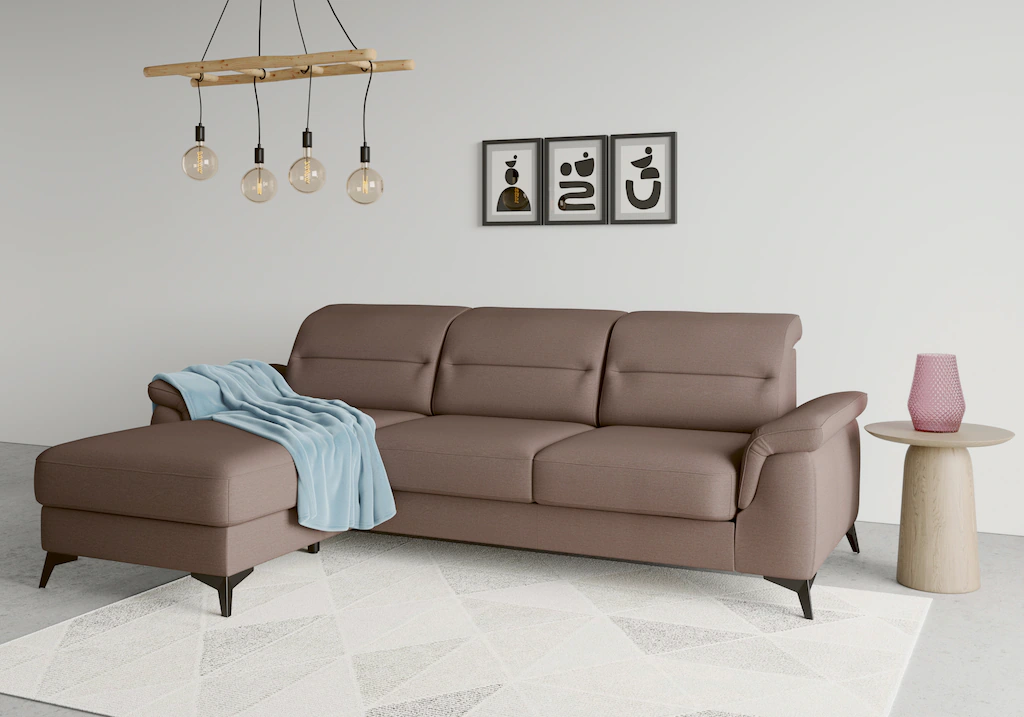 Bild von sit&more Ecksofa "Sinatra L-Form", mit Recamiere, optional mit Kopfteilverstellung und Armteilfunktion