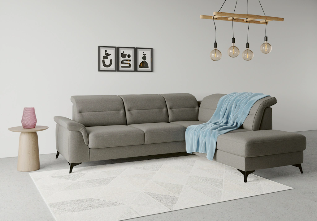 Bild von sit&more Ecksofa "Sinatra L-Form", mit Ottomane, optional mit Kopfteilverstellung und Armteilfunktion