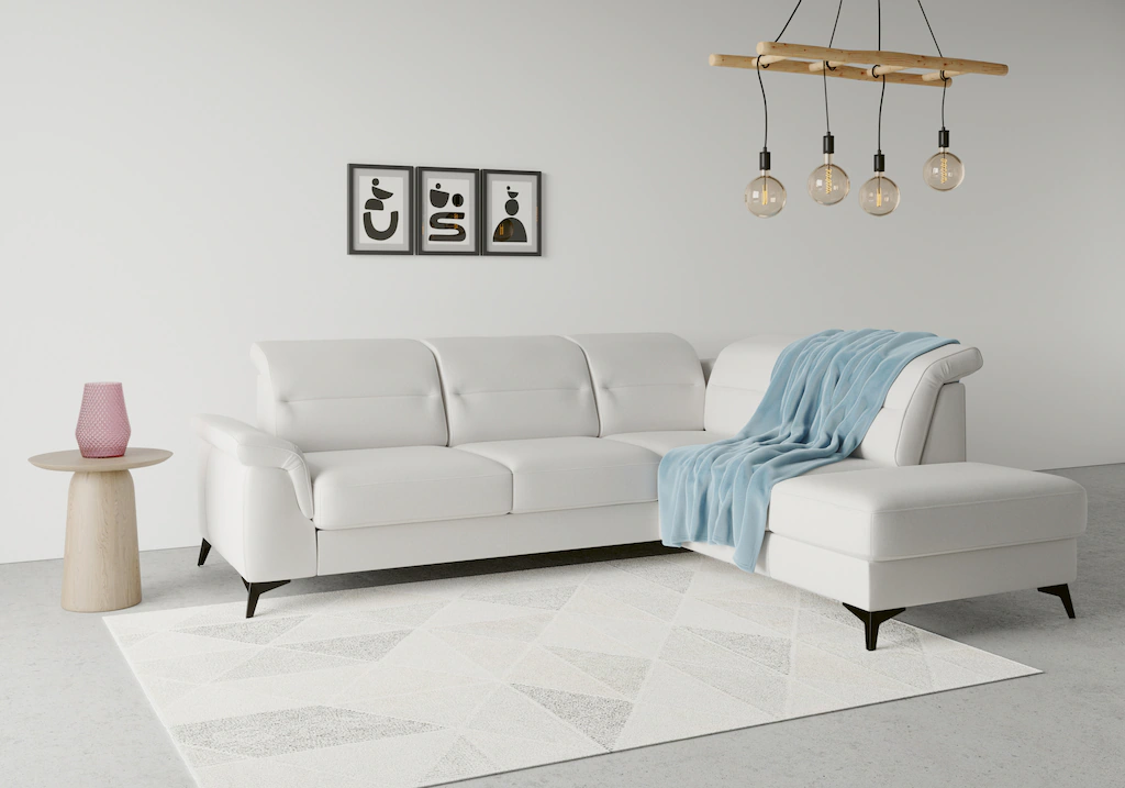 Bild von sit&more Ecksofa "Sinatra L-Form", mit Ottomane, optional mit Kopfteilverstellung und Armteilfunktion
