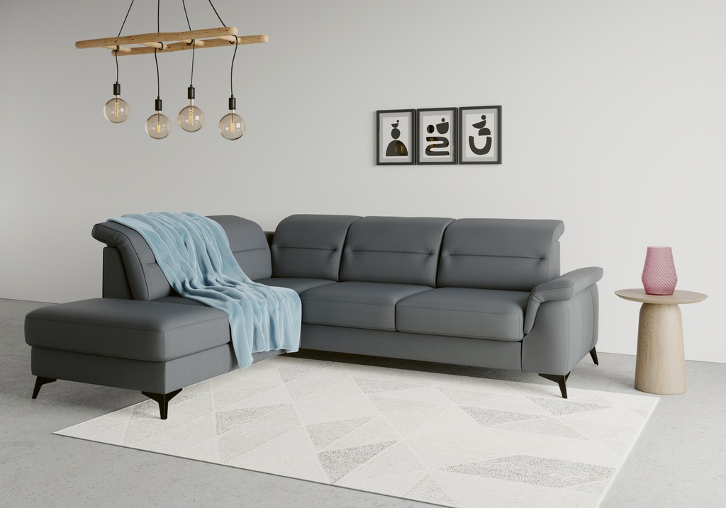 Bild von sit&more Ecksofa "Sinatra L-Form", mit Ottomane, optional mit Kopfteilverstellung und Armteilfunktion