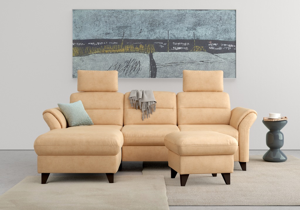 Bild von sit&more Ecksofa "Mellum L-Form", Federkern, wahlweise mit Bettfunktion, Bettkasten und Armteilfunktion