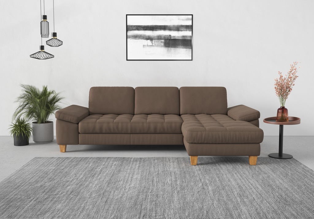 Bild von sit&more Ecksofa "Westham L-Form", mit Recamiere, mit oder ohne Bettfunktion, Bettkasten, Füße Eiche
