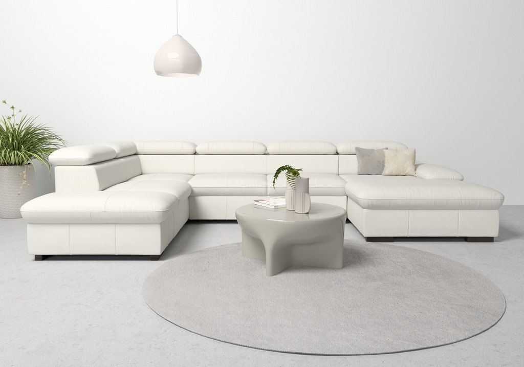 Bild von Home affaire Wohnlandschaft "Alberto U-Form", mit Kopfteilverstellung, wahlweise mit Bettfunktion