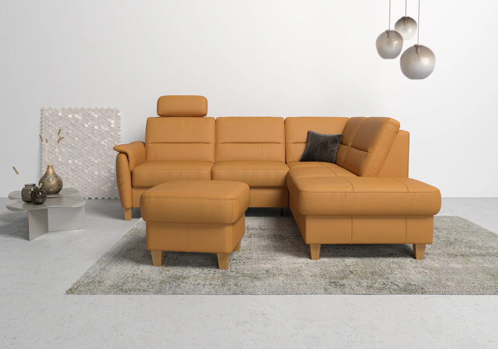 Bild von Home affaire Ecksofa "Palmera L-Form", Federkern, wahlweise mit Bettfunktion und mit/ohne Stauraum