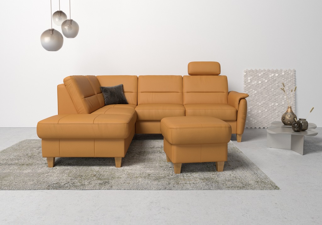 Bild von Home affaire Ecksofa "Palmera L-Form", Federkern, wahlweise mit Bettfunktion und mit/ohne Stauraum
