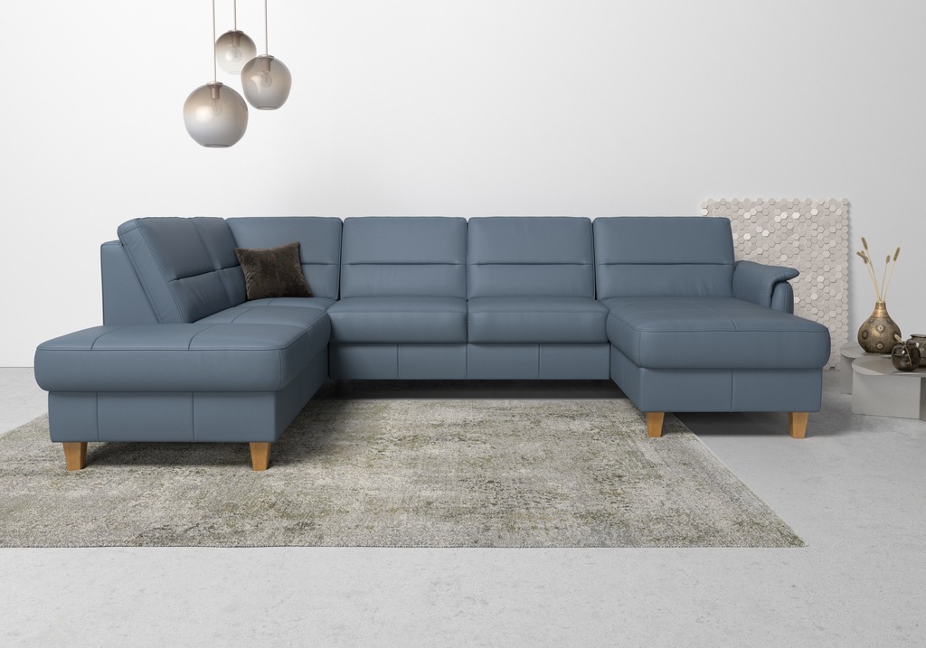 Bild von Home affaire Wohnlandschaft "Palmera U-Form", Federkern, wahlweise mit Bettfunktion und mit/ohne Stauraum
