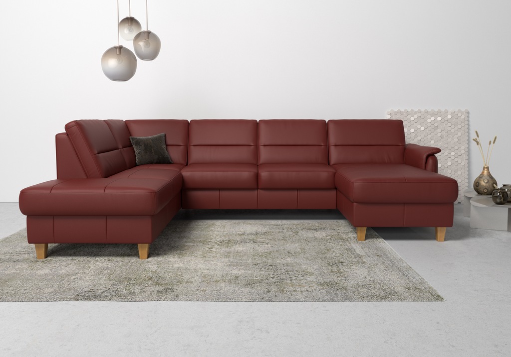 Bild von Home affaire Wohnlandschaft "Palmera U-Form", Federkern, wahlweise mit Bettfunktion und mit/ohne Stauraum