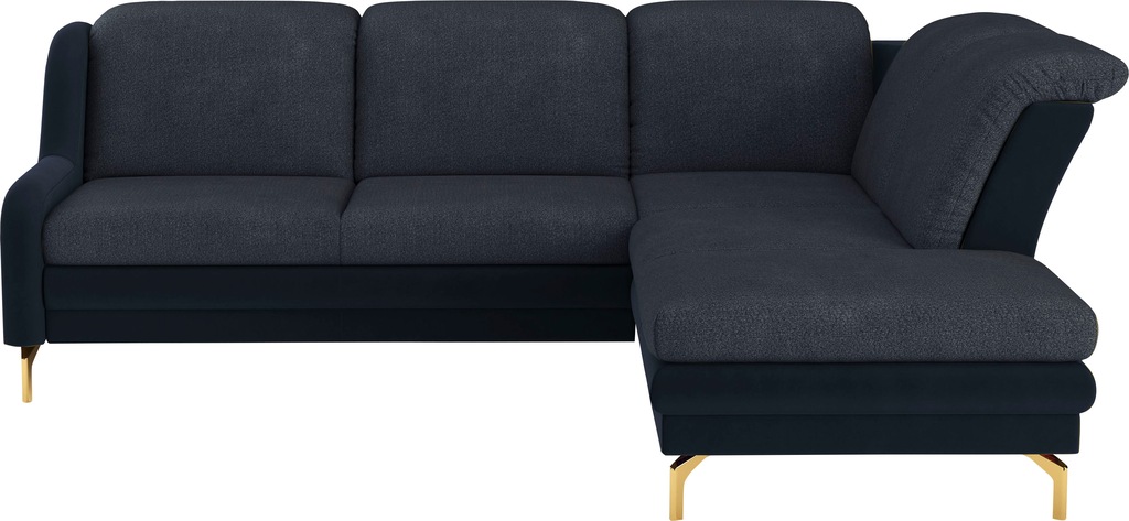 Bild von sit&more Ecksofa "Orient L-Form", inkl. 2 Zierkissen mit Strass-Stein, goldfabene Metallfüße