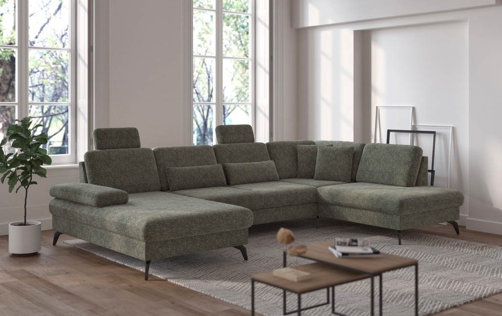 Bild von sit&more Wohnlandschaft "Morris U-Form inkl. Sitztiefenverstellung", wahlweise mit Bettfunktion, Bettkasten und Armteilverstellung
