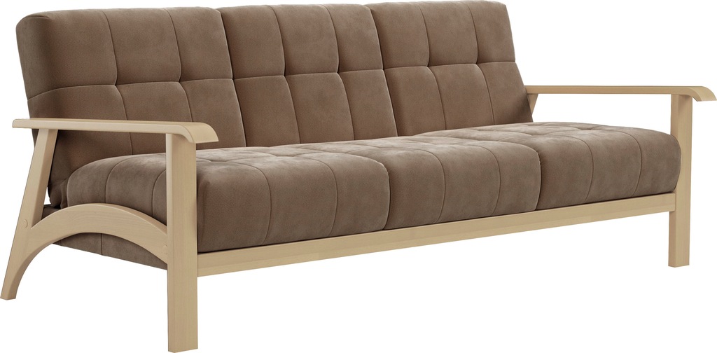 Bild von sit&more 3-Sitzer "Billund", Armlehnen aus Buchenholz in natur, verschiedene Bezüge und Farben