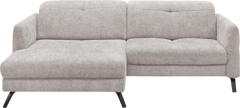 Bild von set one by Musterring Ecksofa "SO 4400 V", wahlweise mit motorischer Bettfunktion & Kopfverstellung, Fuß schwarz