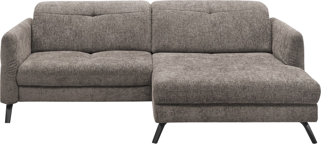 Bild von set one by Musterring Ecksofa "SO 4400 V", wahlweise mit motorischer Bettfunktion & Kopfverstellung, Fuß schwarz