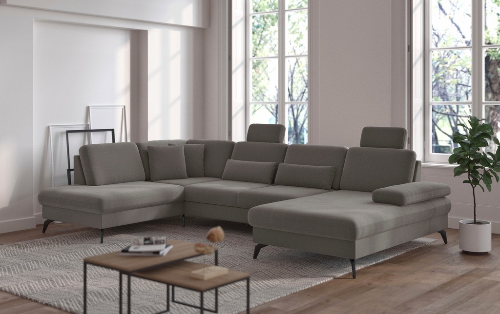 Bild von sit&more Wohnlandschaft "Morris U-Form inkl. Sitztiefenverstellung", wahlweise mit Bettfunktion, Bettkasten und Armteilverstellung