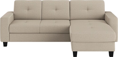 Bild von Places of Style Ecksofa »Varese«, Kreuznaht in beige