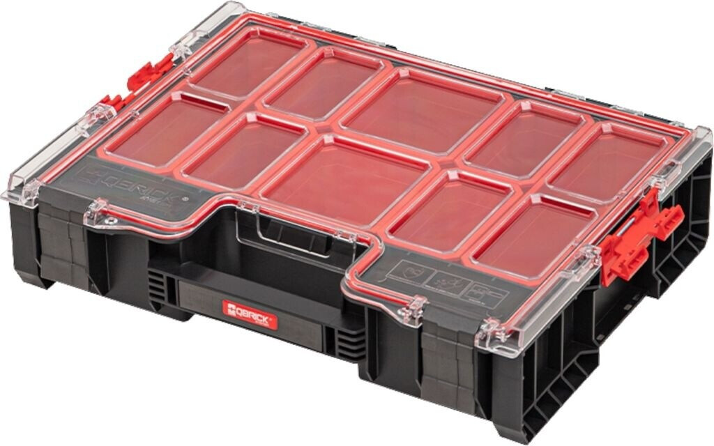 Bild von QBRICK Sortimentskasten Kleinteilemagazin – 450 x 360 x 110 mm – Premium Sortierkasten Wekzeugbox mit ausziehbaren Eimern Organzier PRO Series Sortierkoffer
