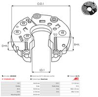 Bild von AS-PL Gleichrichter, Generator Universal  121,50mm ARC0028