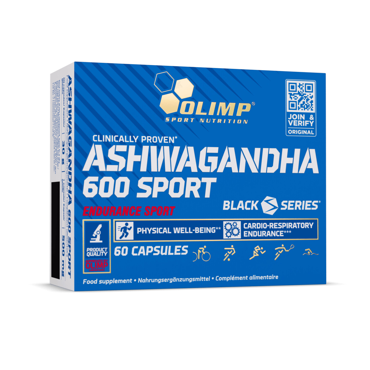 Bild von OLIMP SPORT NUTRITION- Ashwagandha 600 Sport Caps. Bio Ashwaganda-Wurzel-Extrakt (KSM-66) hochdosiert. (60 Kapseln)