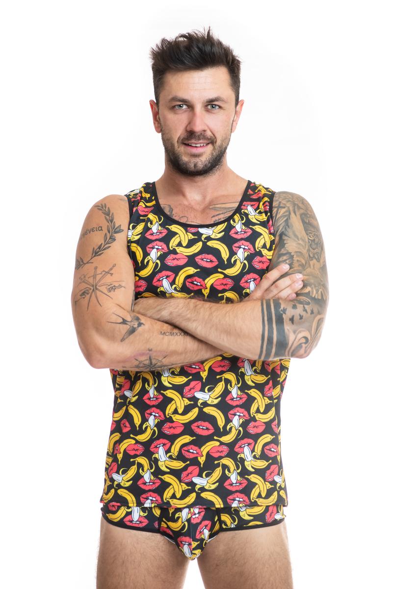 Bild von Herren Tank Top mit Kussmund und Bananen von Anais for Men