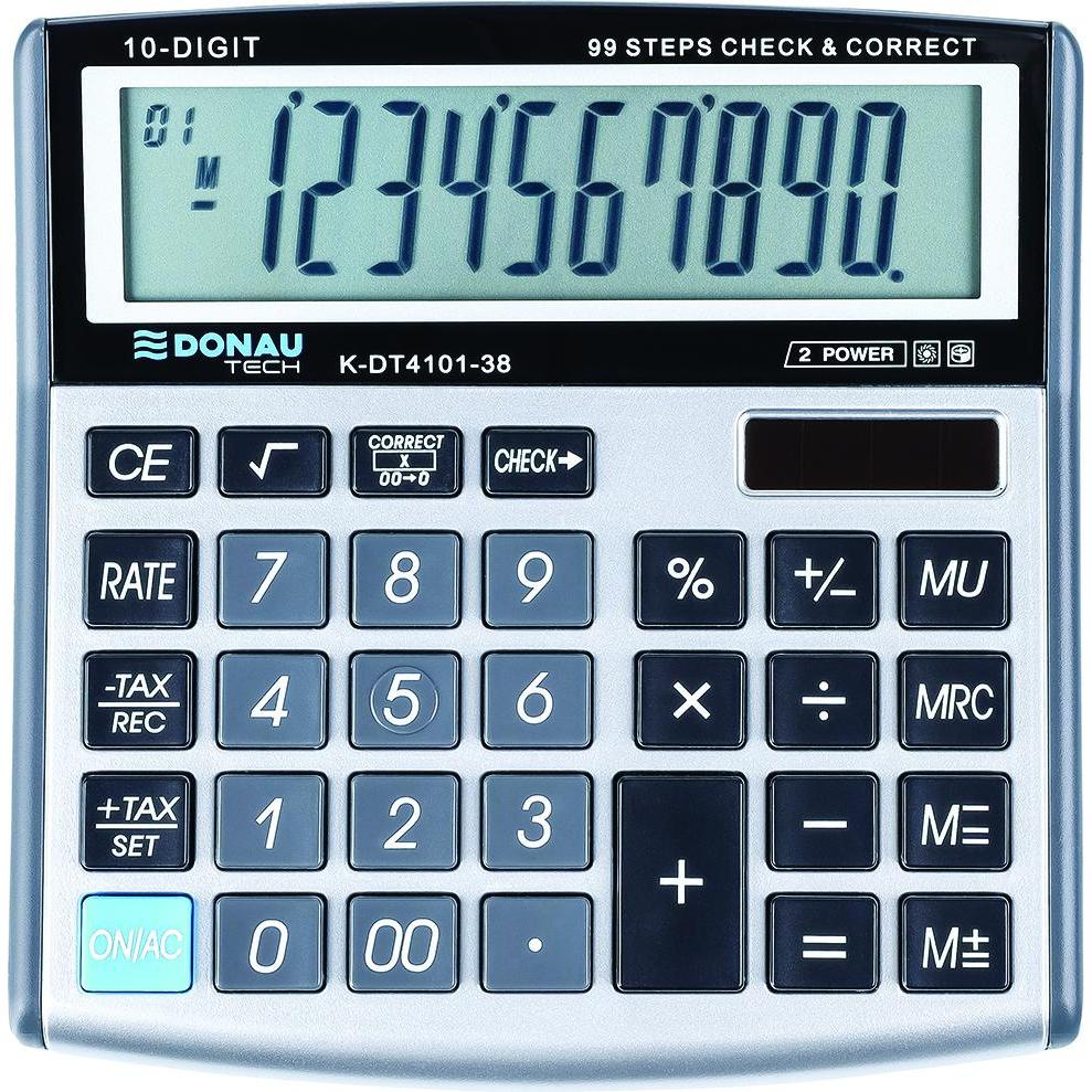 Bild von Donau, Taschenrechner, Taschenrechner DONAU TECH OFFICE Taschenrechner, 10-stellige Anzeige, 136x134x28 mm, silber