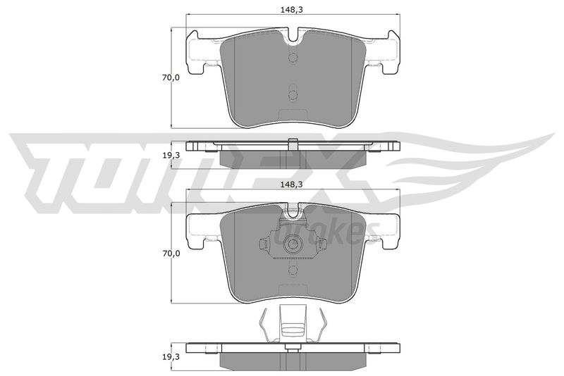 Bild von TOMEX brakes TX 16-85 Bremsbelagsatz Bremsbeläge, Bremsklötze, Bremssteine Vorderachse für Verschleißwarnanzeiger vorbereitet BMW: 3 Touring, 4 Coupe