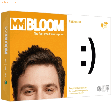 Bild von 5 x MMBLOOM Kopierpapier Premium A3 80g/qm VE=500 Blatt weiß