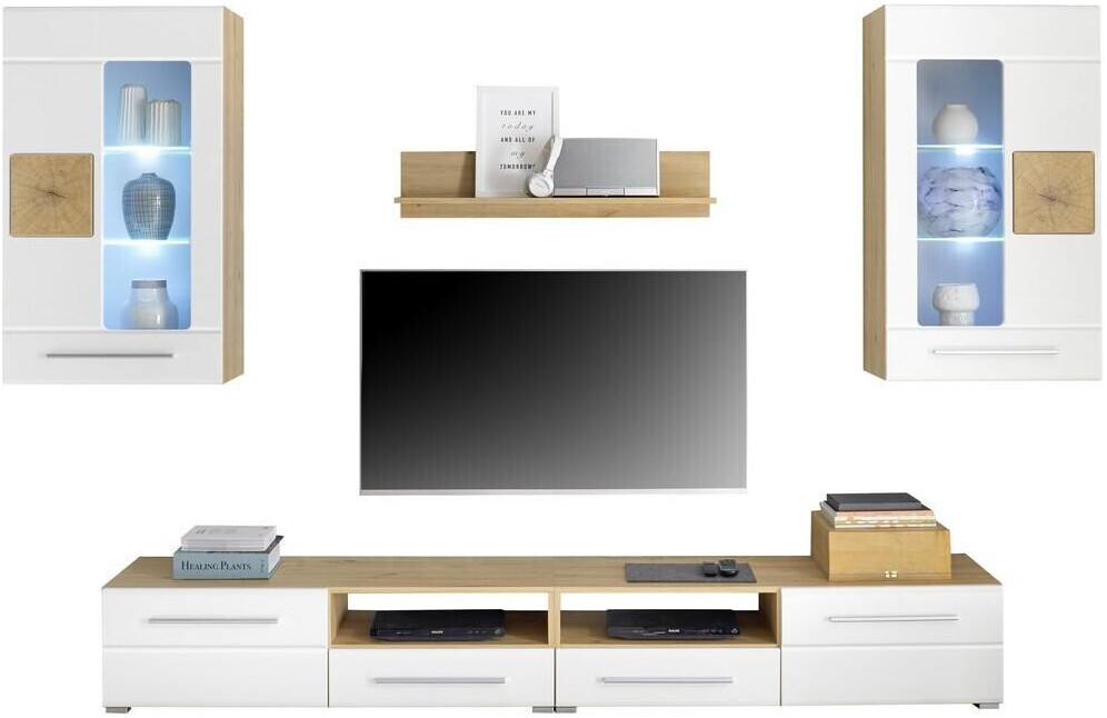 Bild von Anbauwand  Georgia ¦ weiß ¦ Maße (cm): B: 240 H: 190 T: 43 Kommoden & Sideboards > Wohnwände - Sconto