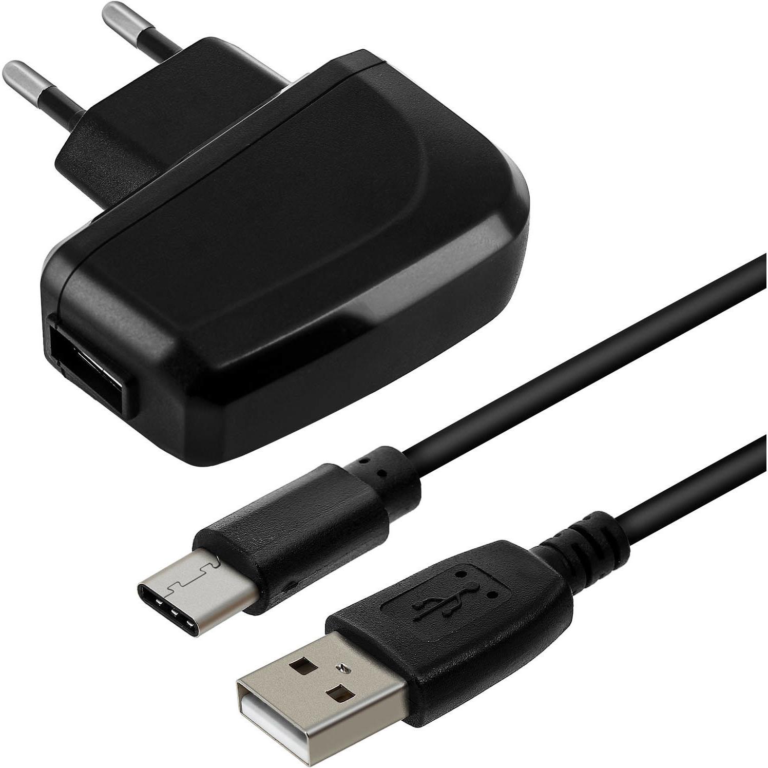 Bild von Blue Star Premier 2A/5V Netzteil + USB-C auf USB Ladekabel (10 W), USB Ladegerät, Schwarz