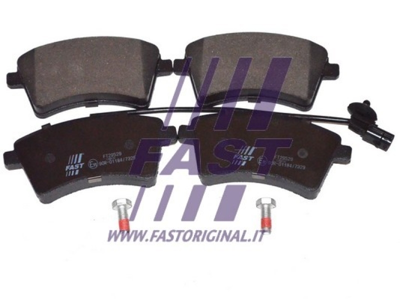 Bild von FAST FT29529 Bremsbelagsatz Bremsbeläge, Bremsklötze, Bremssteine Vorderachse mit integriertem Verschleißsensor RENAULT: Kangoo II Express