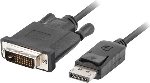 Bild von Lanberg CA-DPDV-10CU-0010-BK Videokabel-Adapter 1 m DisplayPort DVI-D Schwarz (CA-DPDV-10CU-0010-BK)