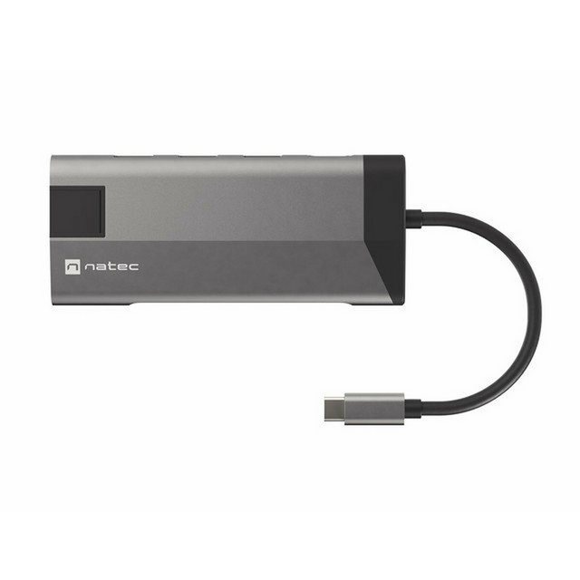 Bild von Genesis NATEC multiport Fowler Plus USB-C (USB-C, 3 Ports), Dockingstation + USB Hub, Grau