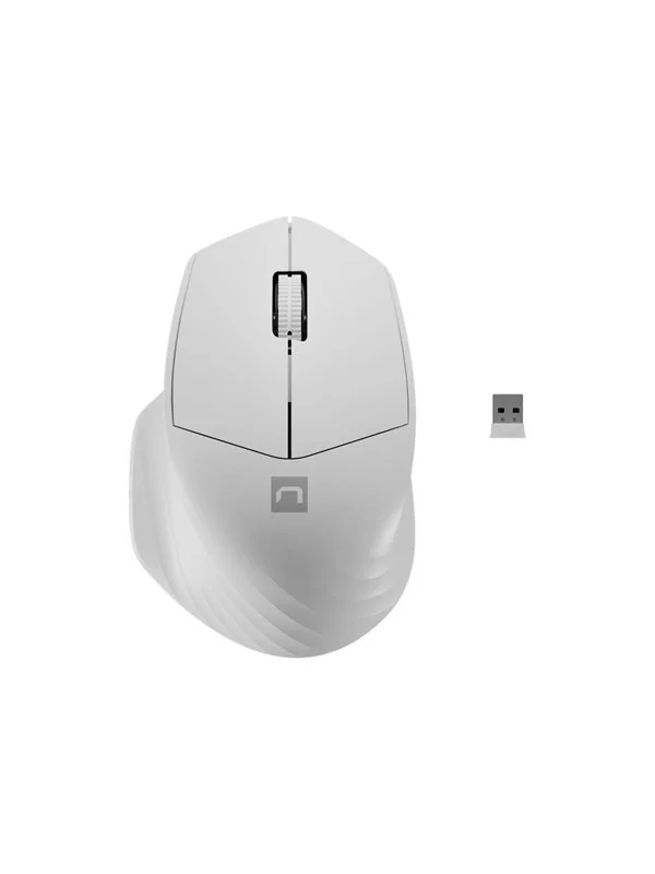 Bild von Natec Siskin 2 - mouse - 2.4 GHz Bluetooth 5.0 - white - Maus (Weiß)