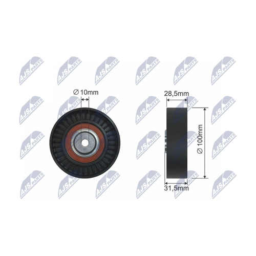 Bild von NTY Umlenk- und Führungsrolle für Keilrippenriemen RNK-AR-007
