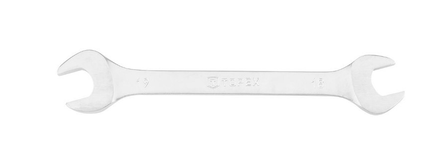 Bild von TOPEX 35D613 Doppel-Gabelschlüssel 220 Chrom-Vanadium-Stahl 18 x 19