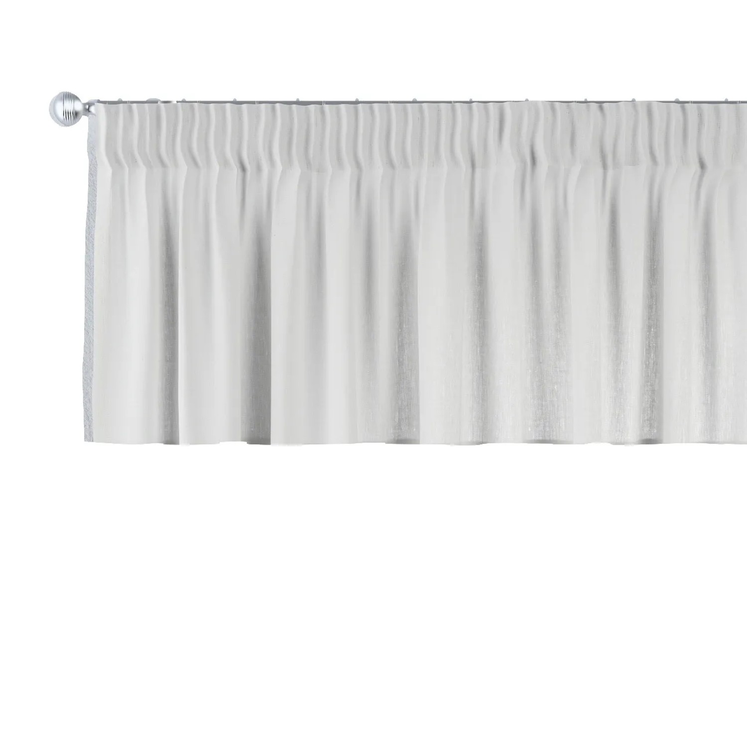 Bild von Dekoria Kurzgardine mit Kräuselband aus Stoffkollektion Leinen in Altweiß in 260 x 40 cm