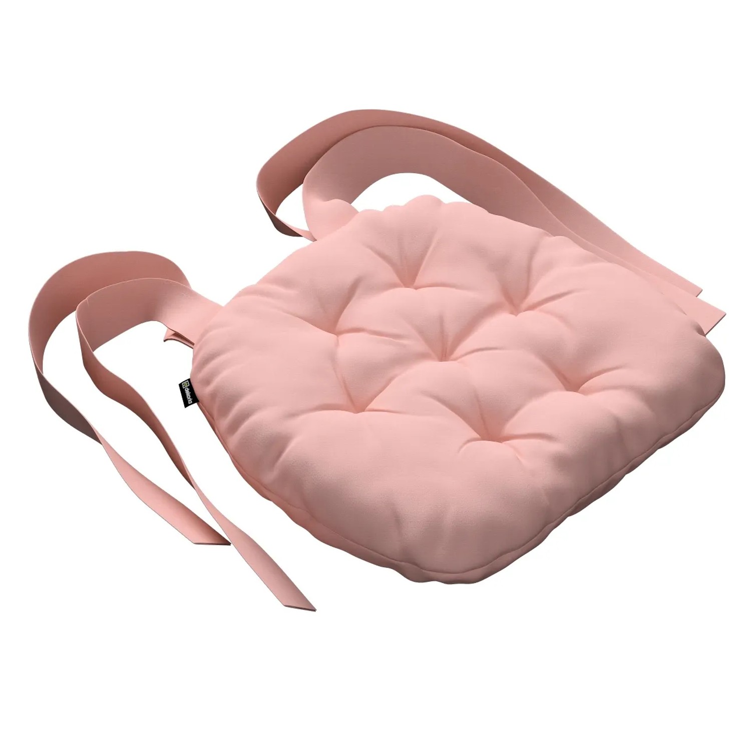 Bild von Dekoria Stuhlkissen Martin mit Schleifen aus Stoffkollektion Loneta in Rosa in 40 x 37 x 8 cm