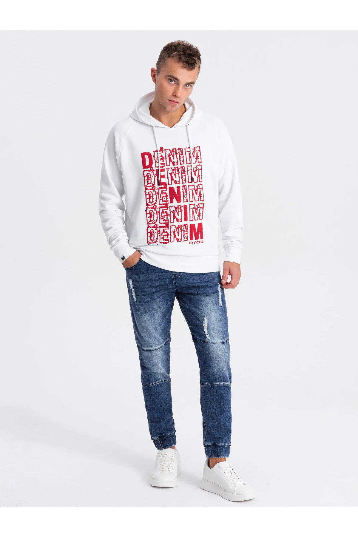 Bild von OMBRE Marmorierte Jogginghose Mit Abrieb Blau V4 S für Herren - 2XL