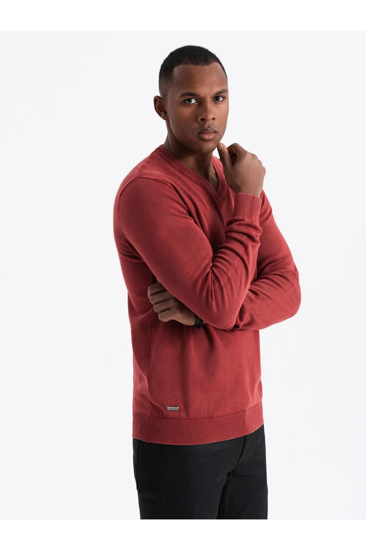 Bild von OMBRE V-Ausschnitt-Pullover Pullover für Männer mit Rundhalsausschnitt
