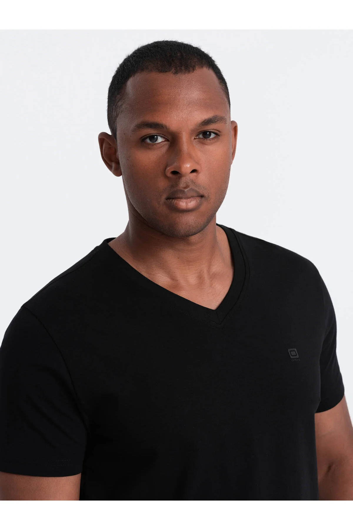 Bild von OMBRE V-neck T-shirt Mit Elasthan Schwarz V3 Xl für Herren - S