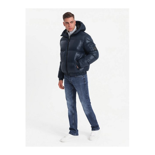 Bild von OMBRE Winterjacke Herren-Pufferjacke mit gerippten Abschlüssen